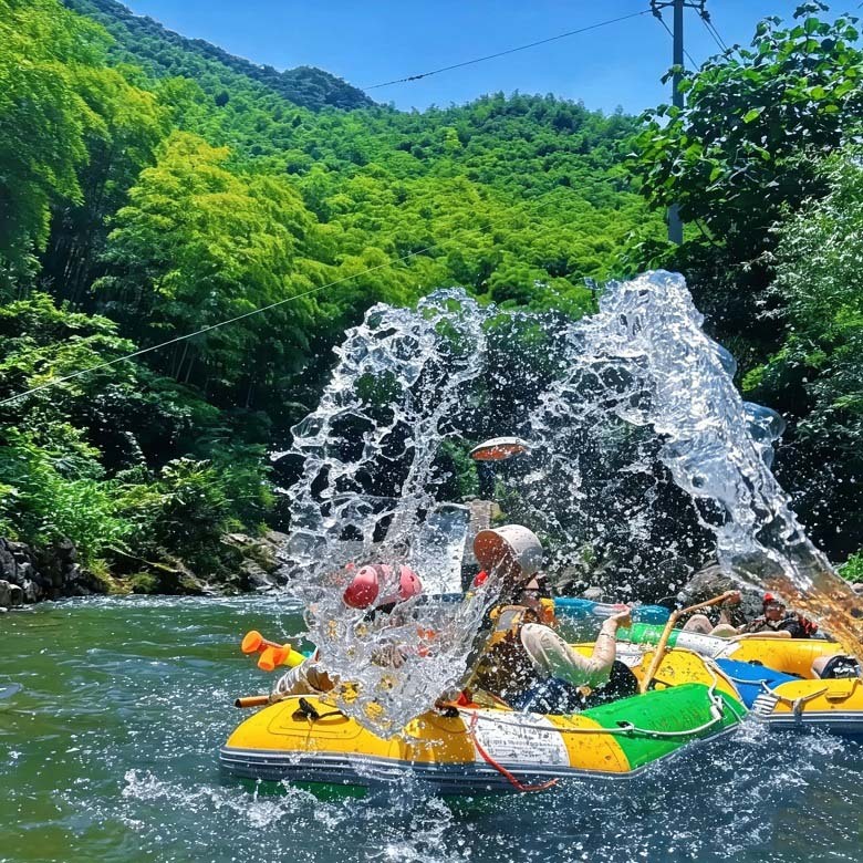 2天宁国山野避暑营|山林漂流戏水+瀑布徒步探险+溪涧捞虾+浪漫烟花篝火