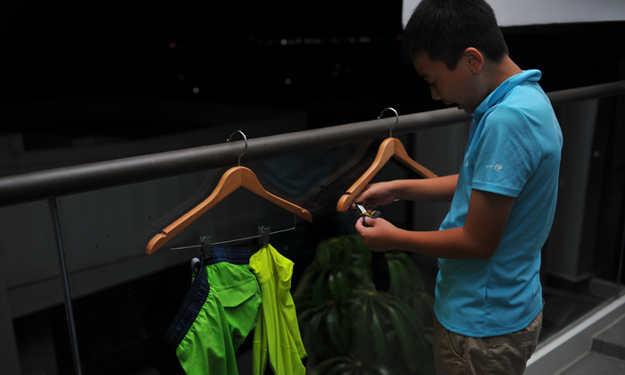 自己动手晾衣服